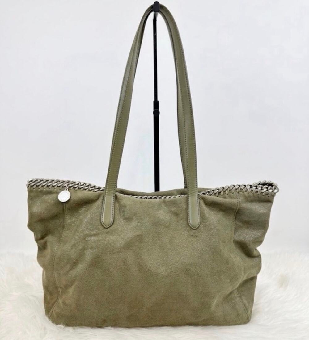 Stella McCartney Falabela Shaggy Deer Tote Olive Green